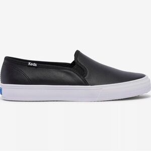 Keds Womans Double Decker Leather Slip On